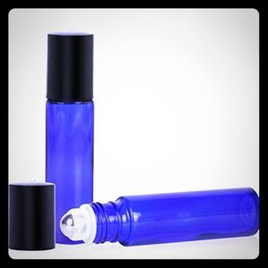 2 New Cobalt Blue Essential Oil Rollers